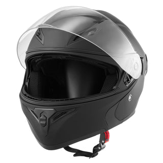 Motorcycle Helmet, Modular, Adult Motocross Dirt Bike Helmet with Large Clear Visor, Comfortable Motorbike Racing Street with Detachable Liner for Men & Women, DOT Approved, (Matte Black, L)