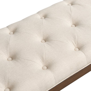 Tufted upholstered bench, view 6