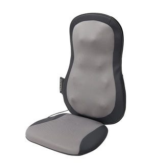 Therapeutic Shiatsu Massage Cushion with Heat Function – Full Back & Neck Massager, Relaxation Cushion, Polypropylene, 36.6" Length (Gray)
