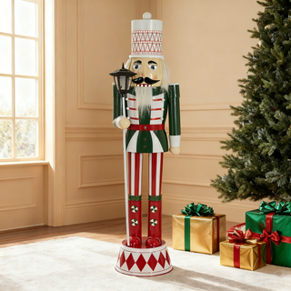 Classic iron nutcracker holiday decor, view 4