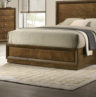 Strong Look Transitional Style 1pc Twin Size Bed Walnut Wooden Panel Bedframe High HB Bedroom Furniture