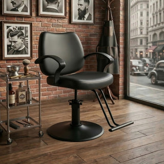 Hair Beauty Salon Equipment Black Hydraulic Barber Styling Chair(BLACK)