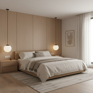 10 inch Diameter Etched White Glass Globe Integrated LED Pendant