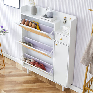 Modern Minimalist Storage Cabinet - Japanese Rattan Shoe Cabinet, Bed Top Cabinet, Small Home Furniture for Corridors and Living Rooms - GZ-DI-03