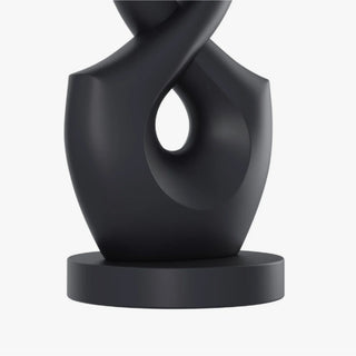 22.3 inch Sculptural Resin Table Lamp Set of 2, Black