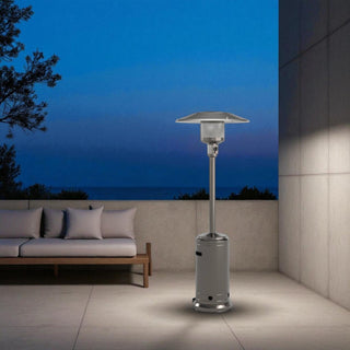 Propane Patio Heater 46,000 BTU Steel Gray Stainless Steel