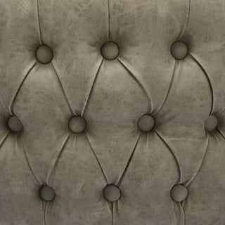 Hand-pulled buckle decoration PU Dining Chair,Accent Leisure Chair, Mid-Century Modern Arm Chair with Solid Wood Armrests and Legs, 1-Seat Cushioned Sofa for Living Room Bedroom,Olive Green color