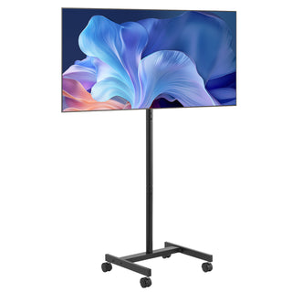 Rolling TV Stand, Mobile TV Cart for 17-55 Inch Screens, Portrait to Landscape, Portable TV Stand with Wheels Holds up to 44 lbs for Living Room, Bedroom, Office, Outdoor, Max VESA 200x200mm