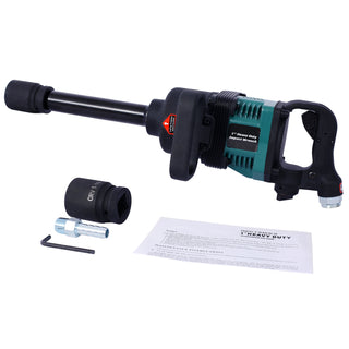 Industrial 1" Air Impact Wrench Gun | Heavy-Duty Pneumatic Long Shank for Trucks
