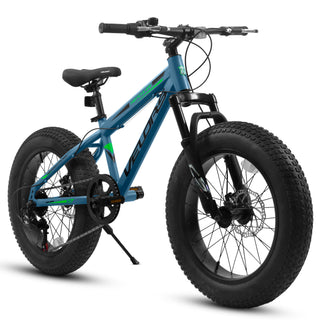 V20235 20-Inch Fat Tire Mountain Bike for Adults – 7-Speed, Dual Disc Brakes, Front Suspension, High Carbon Steel Frame, All-Terrain City & Trail Bike