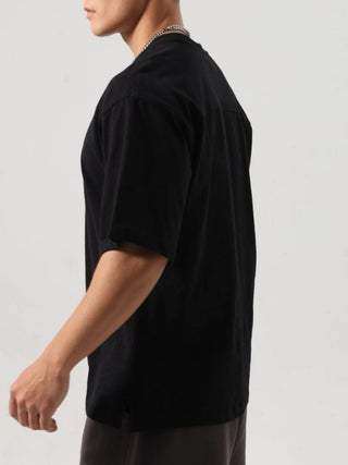 Men's Plus Size Round Neck Half Sleeve T-Shirt