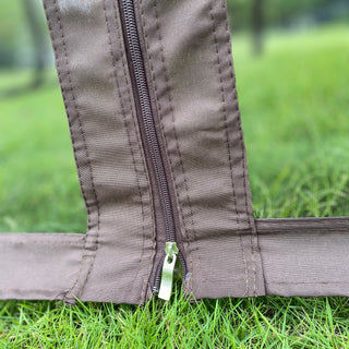 13x10 Outdoor Patio Gazebo Canopy Tent with Ventilated Double Roof & Detachable Mosquito Net – Brown Top Garden Shelter for Lawn, Backyard, Deck, or Patio