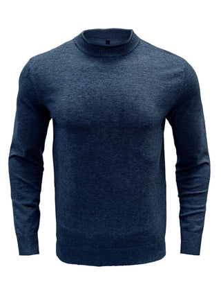 Men's new solid color long sleeve sweater