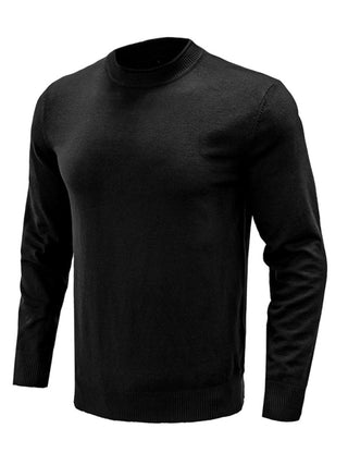 Men's new solid color long sleeve sweater