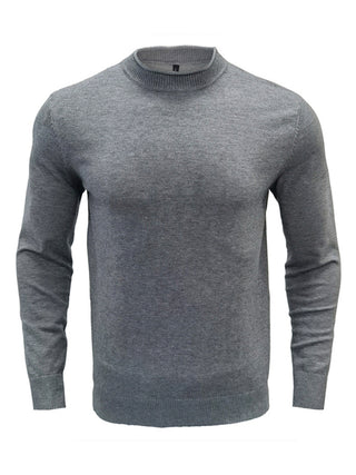Men's new solid color long sleeve sweater