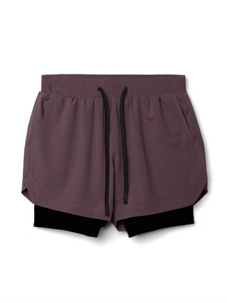 Double layer breathable anti-exposure basketball pants running training sports shorts