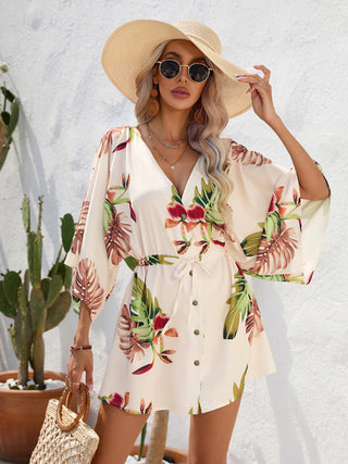 Women's Woven Flower Holiday Casual Dress