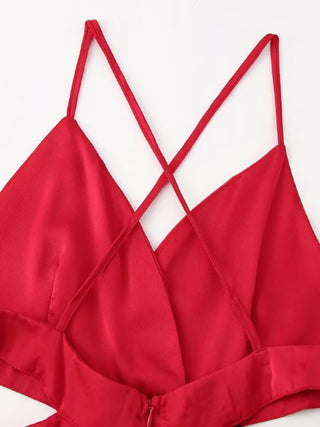 Hollow Strap Holiday Party Sexy Dress