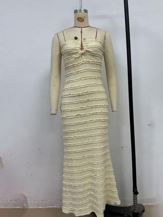 slim it tube top hip-hugging light yellow dress