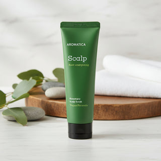 AROMATICA Rosemary Scalp Scrub 165g | Deep Cleansing & Invigorating Sea Salt Exfoliator