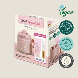 [MARY & MAY] Vegan Rose Hyaluronic Mask Special Set (125g+30g)