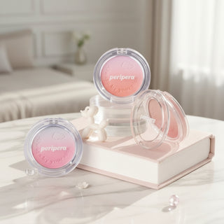 peripera Pure Blushed Custom Cheek (4.2g) – K-Beauty Multi-Shade Powder Blush Palette – Silky Soft Matte, Blendable & Build-Up Color