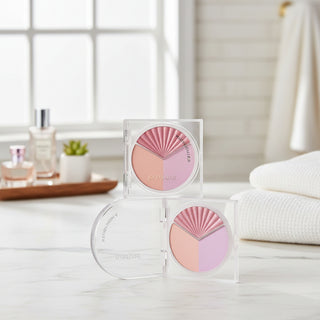 peripera V Highlighter (Dual Compact: 2.2g + 6g) – K-Beauty Multi-Tone Contour & Highlight Palette – Brightening Shimmer, Sculpting 3D Finish (0.28oz)