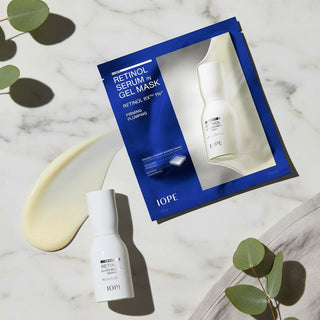 IOPE Retinol Serum In Gel Mask (7 Pack: 30g/ea) – K-Beauty Anti-Aging Treatment – Concentrated Retinol for Firming, Wrinkle Care & Elasticity