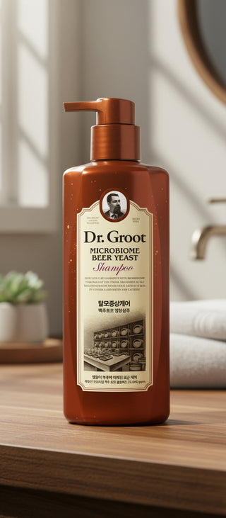 Dr.Groot Microbiome Beer Yeast Shampoo (400ml) – K-Beauty Hair Loss Relief & Scalp Care – Strengthening Formula with Biotin & Beer Yeast