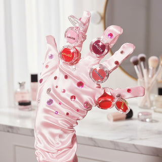 AMUSE Ring Lip Balm (0.9g) – K-Beauty Ultra-Portable Lip Moisturizer with Sheer Color – Hydrating Vegan Formula & Tiny Ring Design (5 Trendy Colors)