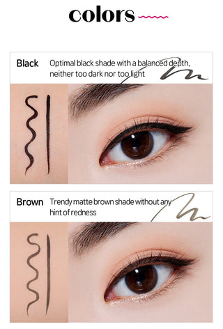 ETUDE Line Fix Brush Liner | Long-Lasting All-Proof Eyeliner with Precision Brush Tip 0.5g