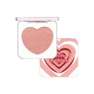 ETUDE Heart Flutter Blusher 4g | #Pinkarchive Muted Rose Powder Blush with Natural Glow