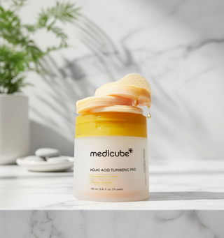 medicube Kojic Acid Turmeric Pad (70ea / 160ml) – K-Beauty Brightening & Toning Pads for Dark Spot Correction, Pigmentation & Even Skin Tone