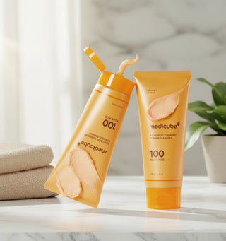medicube Kojic Acid Turmeric Toning Cleanser (100g) – K-Beauty Brightening Face Wash – Dark Spot Correction, Uneven Skin Tone & Gentle Exfoliation