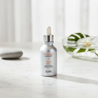 IOPE Vitamin C Expert 25% Antioxidant Toning Ampoule (23ml) – K-Beauty High-Potency Pure Ascorbic Acid Serum for Brightening & Firming