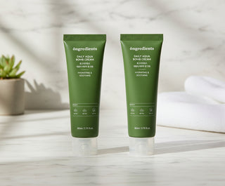 Ongredients Daily Aqua Bomb Cream 1+1 Set (80ml + 80ml) – K-Beauty Gel Moisturizer for Deep Hydration – Lightweight, Non-Sticky & Daily Soothing