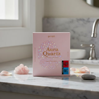 PETITFEE Aura Quartz Hydrogel Face Mask (5-Pack x 30g) | Crystal Rose Radiance & Hydration