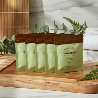 Nutseline Cica Nut Calming Pad (50 Pads) | Pre-Soaked Daily Toner Pads for Redness Relief