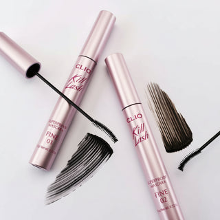 CLIO Kill Lash Superproof Mascara FINE (7g) – K-Beauty Ultra-Slim Brush for Precise Volume & Curl – Waterproof, Smudge-Proof, All-Day Hold (2 Colors)
