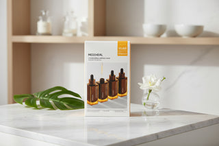 MEDIHEAL Vitamin Derma Ampoule Mask: 25ml x 10ea High-Density Nutrient-Injection System & 7-Fold Multi-Vitamin Fusion 