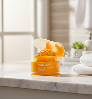  Medicube Kojic Acid Turmeric Vita Capsule Cream 53g - Intensive Brightening, Dark Spot & Anti-Aging Face Moisturizer