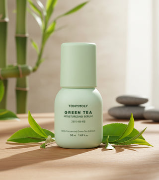 TONYMOLY The Chok Chok Green Tea Moisturizing SERUM (50ml) | Intense K-Beauty Hydration & Antioxidant Face Treatment | Soothing Daily Essence for Dry, Dull Skin