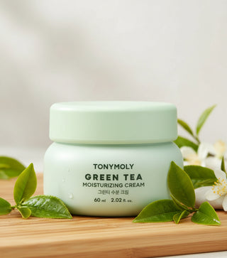 TONYMOLY The Chok Chok Green Tea Moisturizing CREAM (50ml) | Intense K-Beauty HYDRATING Daily Face Moisturizer | Soothing Antioxidant Cream for Dry, Sensitive Skin