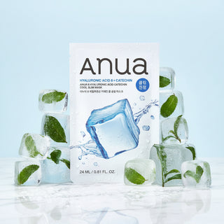Anua 8 Hyaluronic Acid Catechin Cool Slim Mask 24ml X 10ea