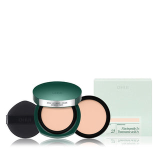 O HUI Ultimate Coverdenier Pact SPF50+ Set 15g+15g Korean essence pact