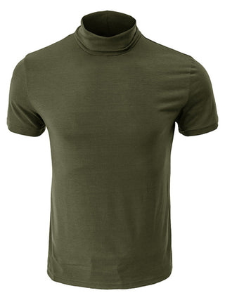 Men's turtleneck all-match bottoming short-sleeved t-shirt