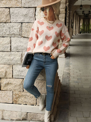 Women's Long Sleeve Pink Sweater