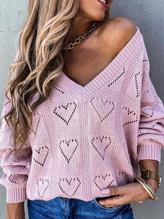 Pullover V-neck Knitted sweater for Women