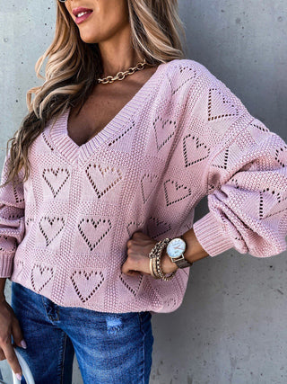 Pullover V-neck Knitted sweater for Women