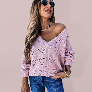 Pullover V-neck Knitted sweater for Women